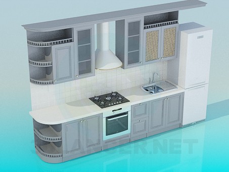 3d модель Кухонная мебель – превью 3d модель Кухонная мебель – превью