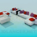 3d model A set of upholstered furniture - preview