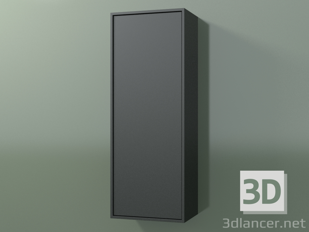 3d model Wall cabinet with 1 door (8BUBСCD01, 8BUBСCS01, Deep Nocturne C38, L 36, P 24, H 96 cm) - preview