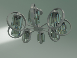 Ceiling chandelier 10095-8 (satin nickel - clear crystal Strotskis)