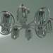 modello 3D Lampadario a soffitto 10095-8 (nichel satinato - cristallo trasparente Strotskis) - anteprima