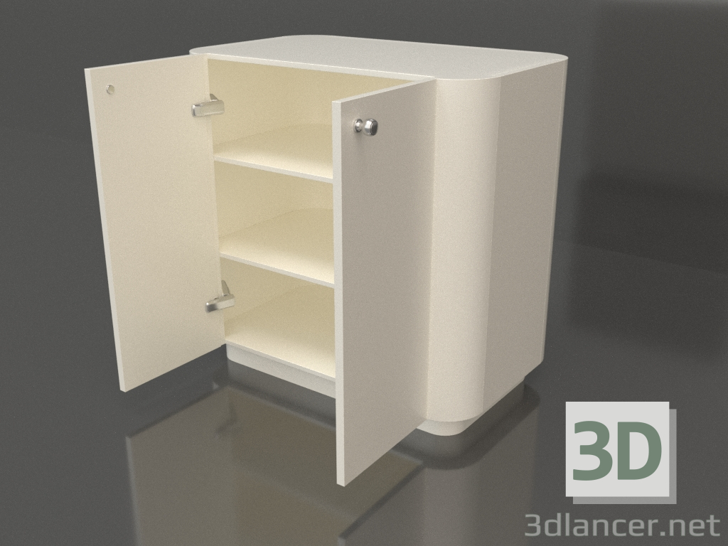 modello 3D Armadio TM 031 (aperto) (660x400x650, colore plastica bianco) - anteprima
