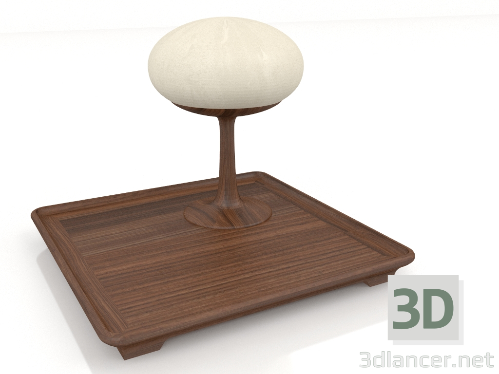 modello 3D Lampada da tavolo Alberi di Toscana (Pino marittimo quadrato) - anteprima