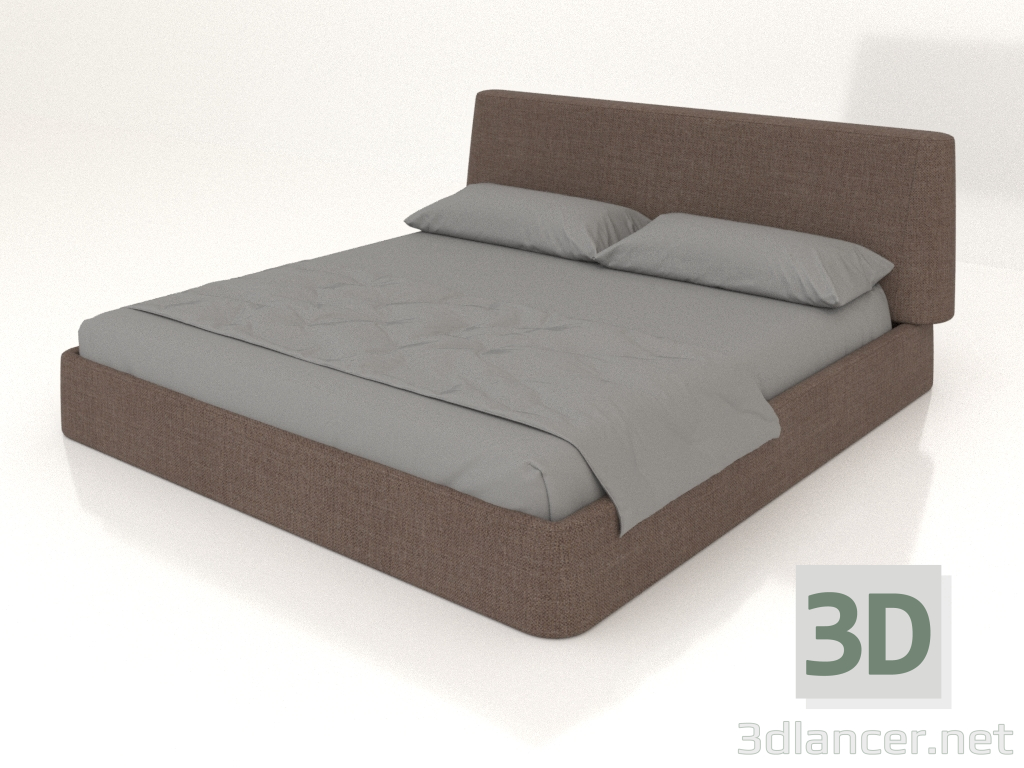 3d модель Ліжко двоспальне Picea 2000 (коричневий) – превью