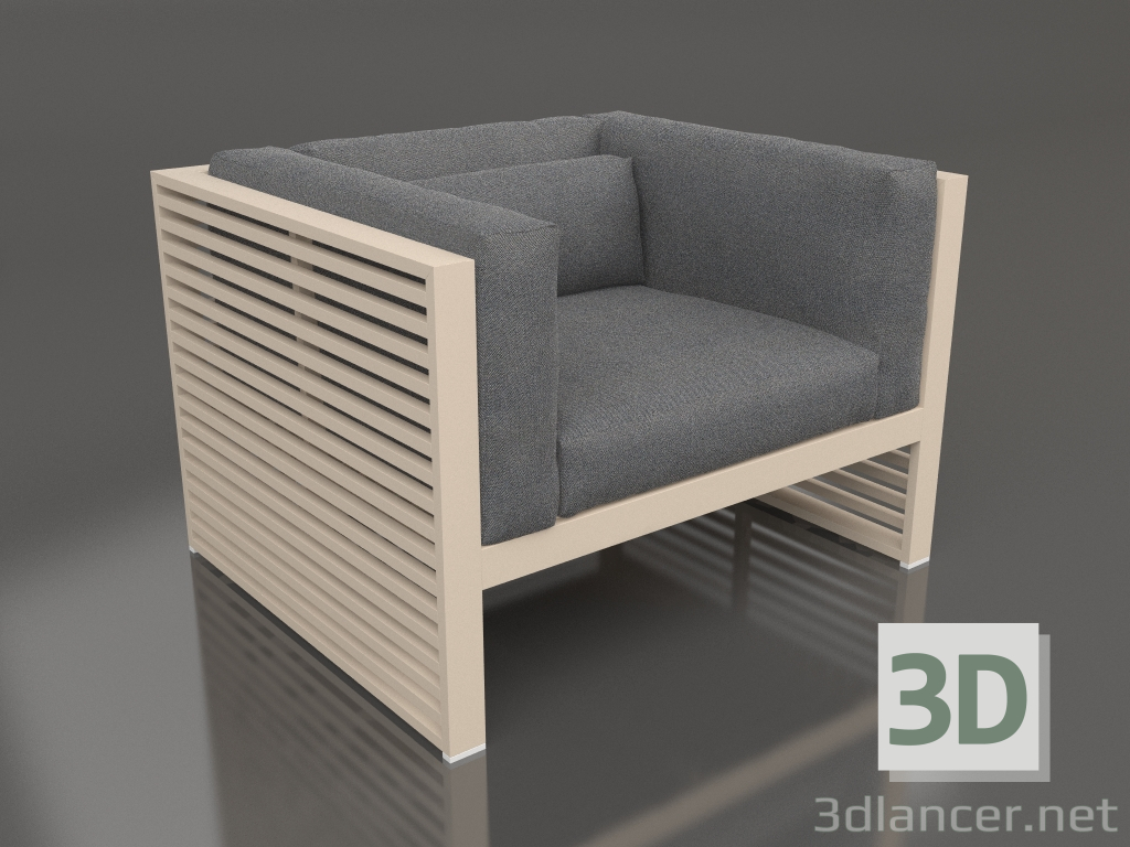 modèle 3D Chaise longue (Sable) - preview