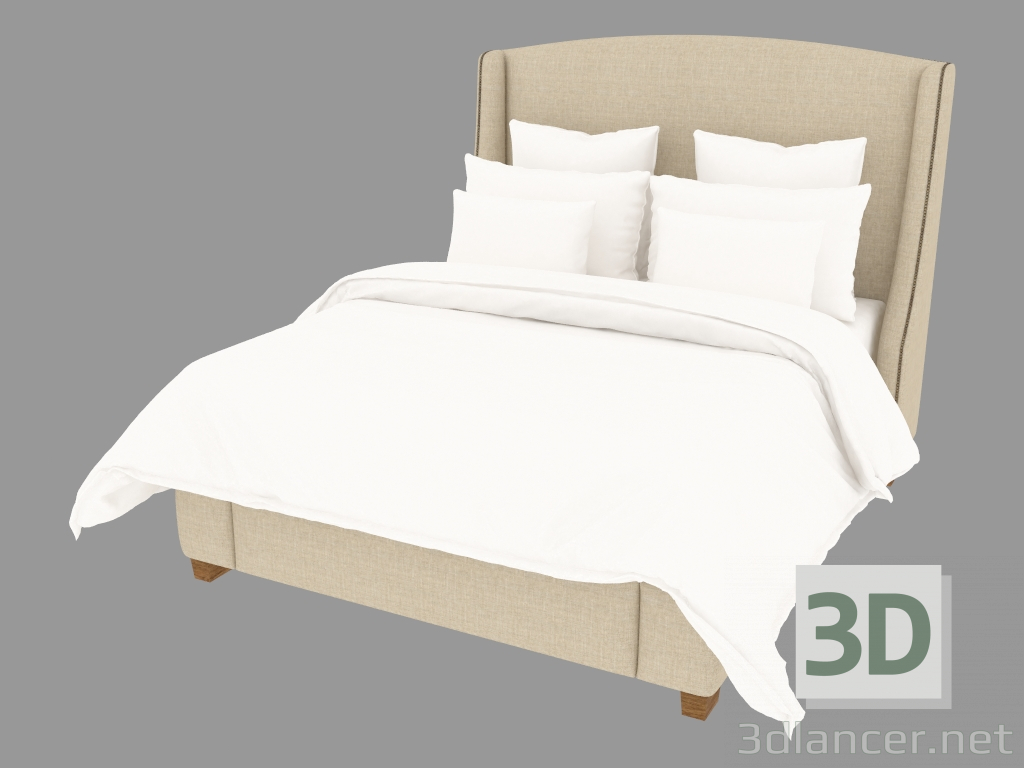 3d model Double bed GRAMERCY QUEEN SIZE BED (101BS-F01) - preview