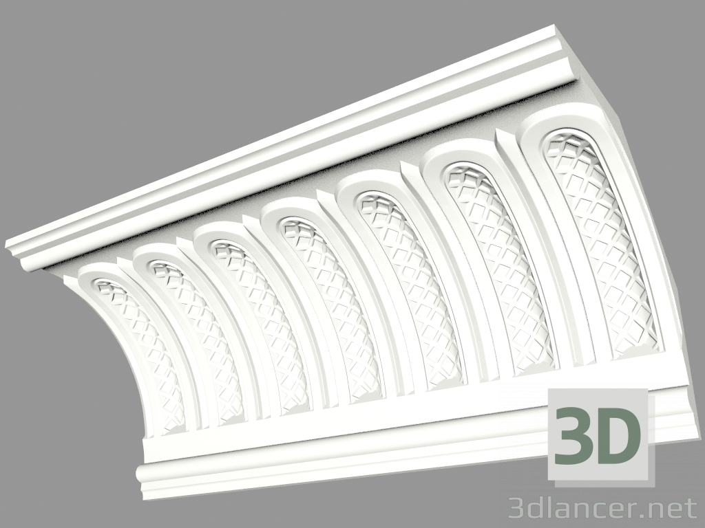 3D Modell Geformte Traufe (КФ41) - Vorschau