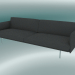 modèle 3D Aperçu du canapé triple (Hallingdal 166, aluminium poli) - preview