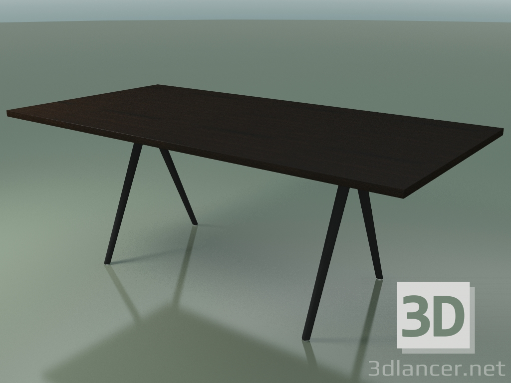 modello 3D Tavolo rettangolare 5433 (H 74 - 100x200 cm, gambe 180 °, impiallacciato L21 wengè, V44) - anteprima
