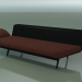 Modelo 3d Módulo de sala de espera angular 4425 (135 ° esquerda, preto) - preview