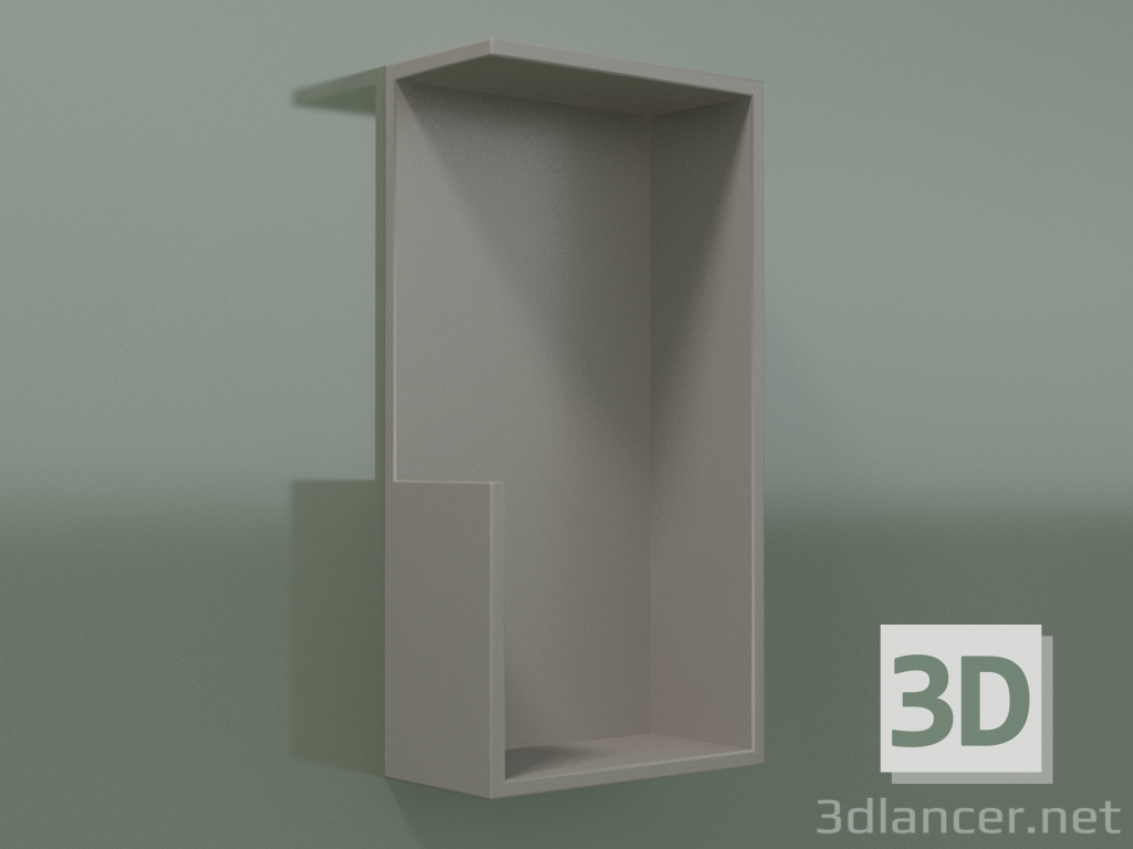 modello 3D Mensola verticale (90U19001, Clay C37, L 24, P 12, H 48 cm) - anteprima