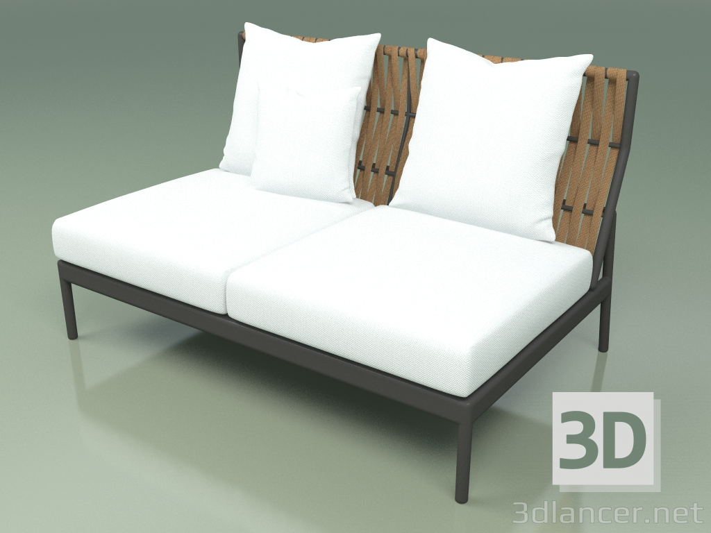 modello 3D Modulo divano centrale 106 (Belt Tobacco) - anteprima
