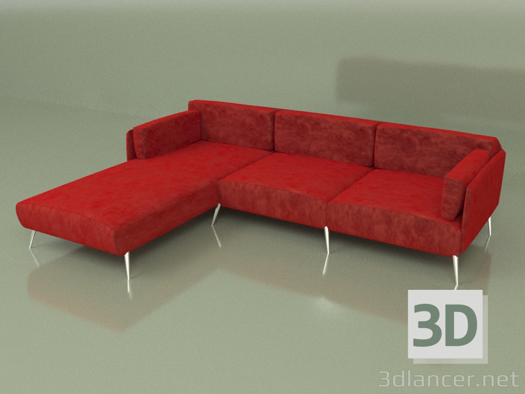 3D modeli Köşe kanepe Leone - önizleme