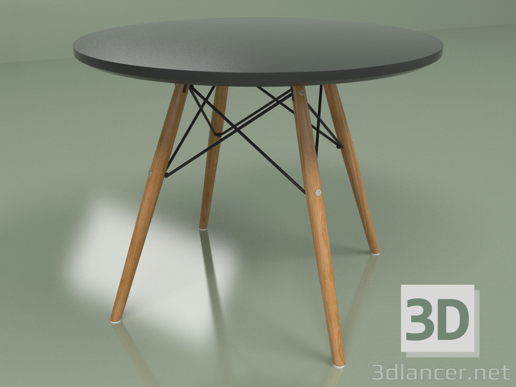 modello 3D Tavolino Eiffel diametro 60 (nero) - anteprima