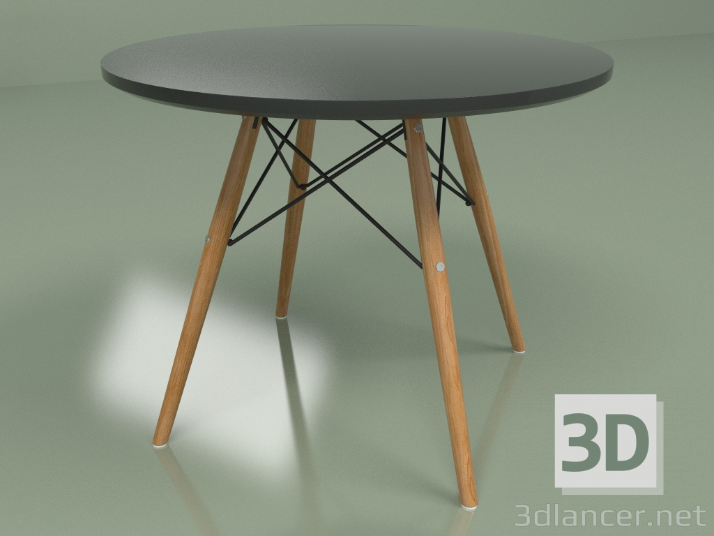 3D Modell Couchtisch Eiffel Durchmesser 60 (schwarz) - Vorschau