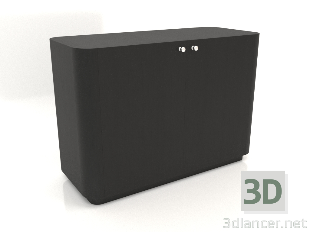 modello 3D Armadio TM 031 (1060x450x750, legno nero) - anteprima