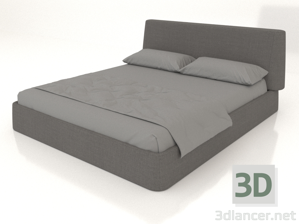 3d model Double bed Picea 1800 (grey) - preview