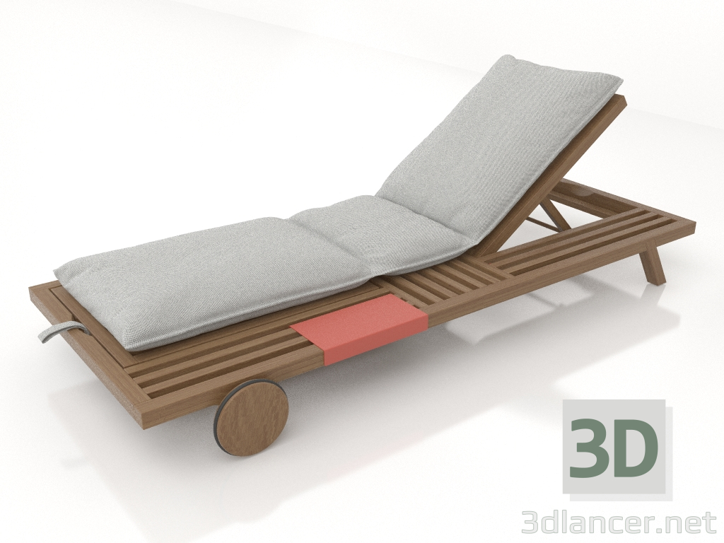 modello 3D Chaise longue (schienale rialzato) - anteprima