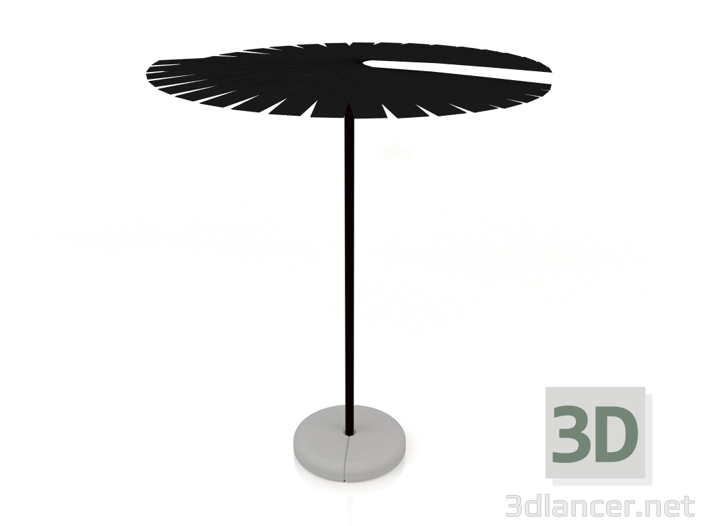 3d model Paraguas plegable (Negro) - vista previa