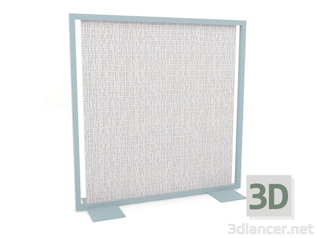 3D Modell Bildschirmtrennwand 150x150 (Blaugrau) - Vorschau