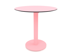 Dining table on column leg Ø70 (Pink)