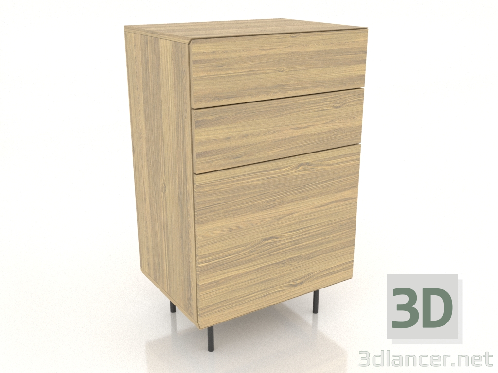 3D modeli Çekmeceli dolap 4.600 mm (açık meşe) - önizleme