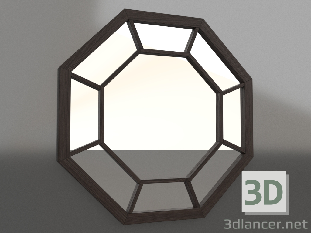 modèle 3D Miroir (frêne noyer) - preview modèle 3D Miroir (frêne noyer) - preview
