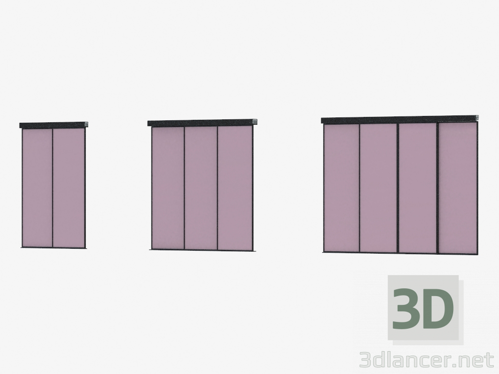 modèle 3D Partition interroom de A7 (gris noir) - preview