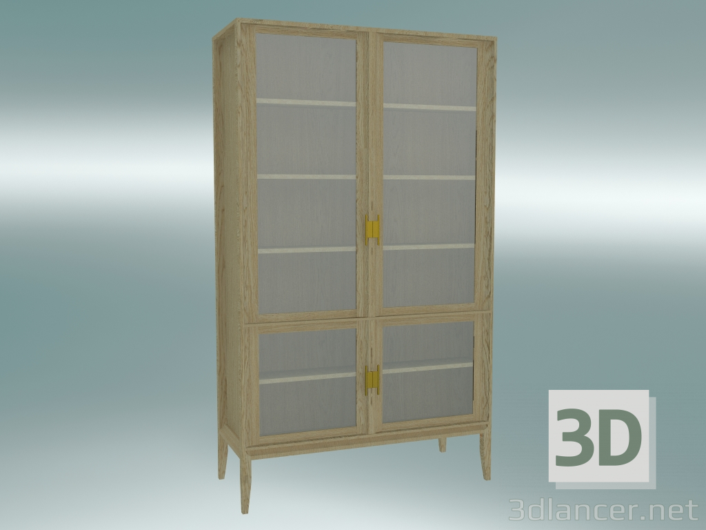 3D Modell Vitrine mit Glasfassaden (Eiche hell) - Vorschau