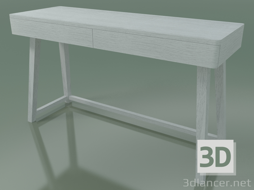 3D Modell Schreibtisch mit zwei Schubladen (50, Weiß) - Vorschau