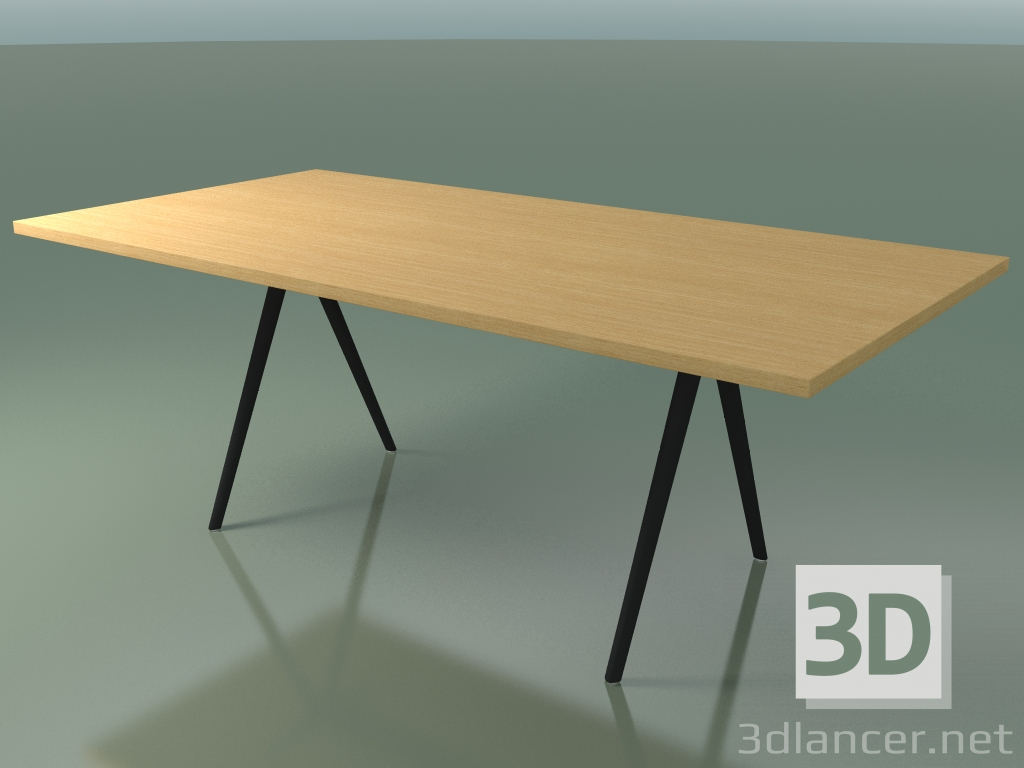 3D Modell Rechteckiger Tisch 5433 (H 74 - 100x200 cm, Beine 180 °, furnierte L22 natürliche Eiche, V44) - Vorschau