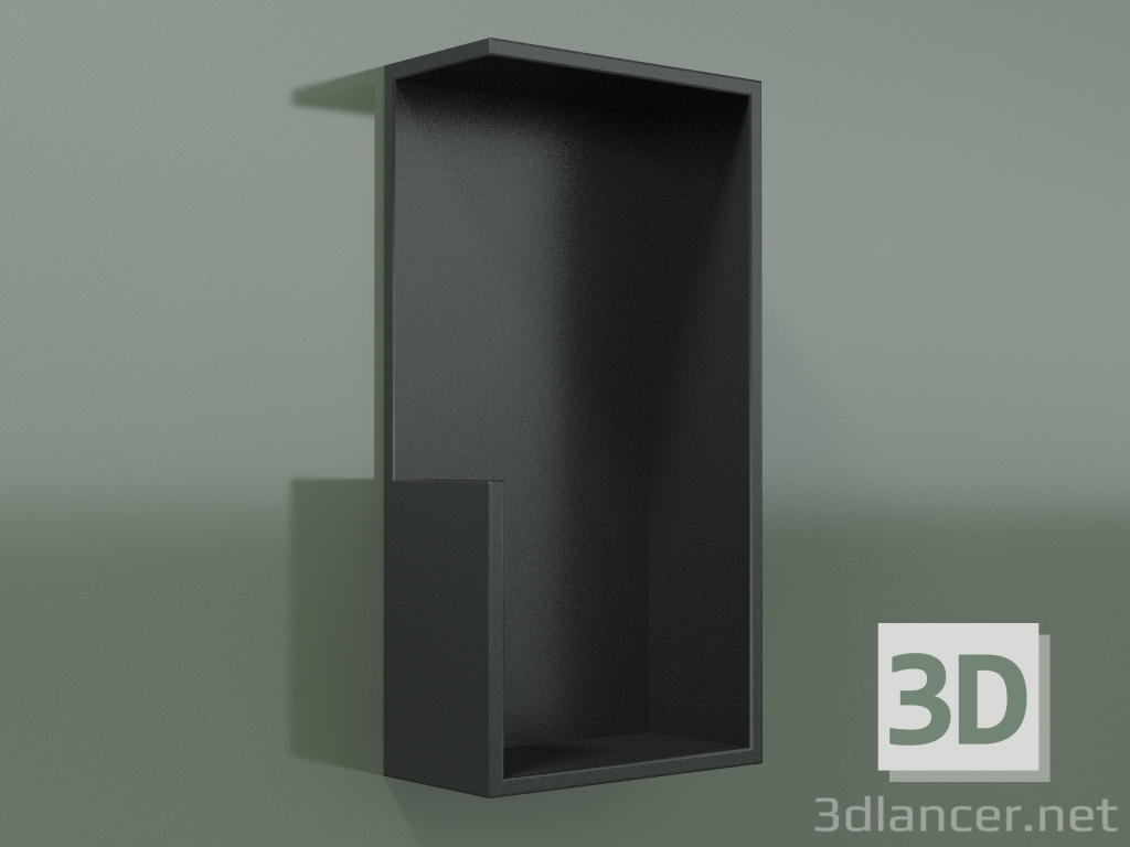 modello 3D Mensola verticale (90U19001, Deep Nocturne C38, L 24, P 12, H 48 cm) - anteprima