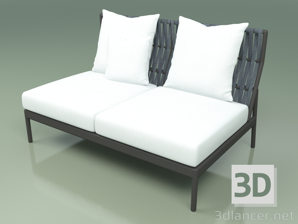 modello 3D Modulo divano centrale 106 (Belt Teal) - anteprima