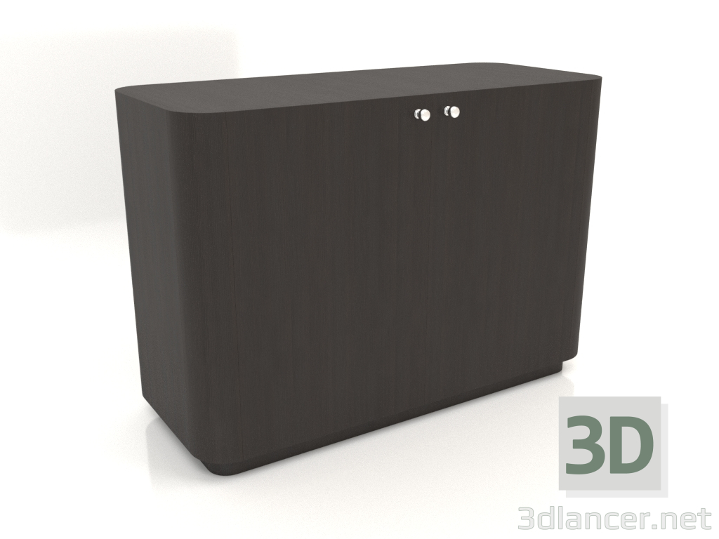 modello 3D Armadio TM 031 (1060x450x750, legno marrone scuro) - anteprima