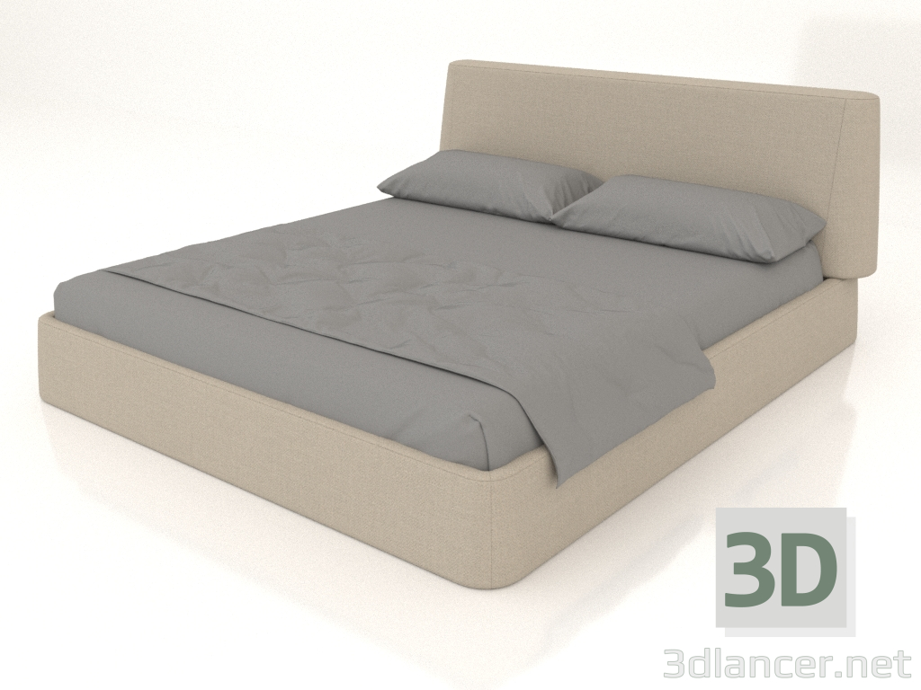 3d модель Кровать двуспальная Picea 1800 (бежевый) – превью