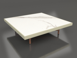 Square coffee table (Gold, DEKTON Aura)