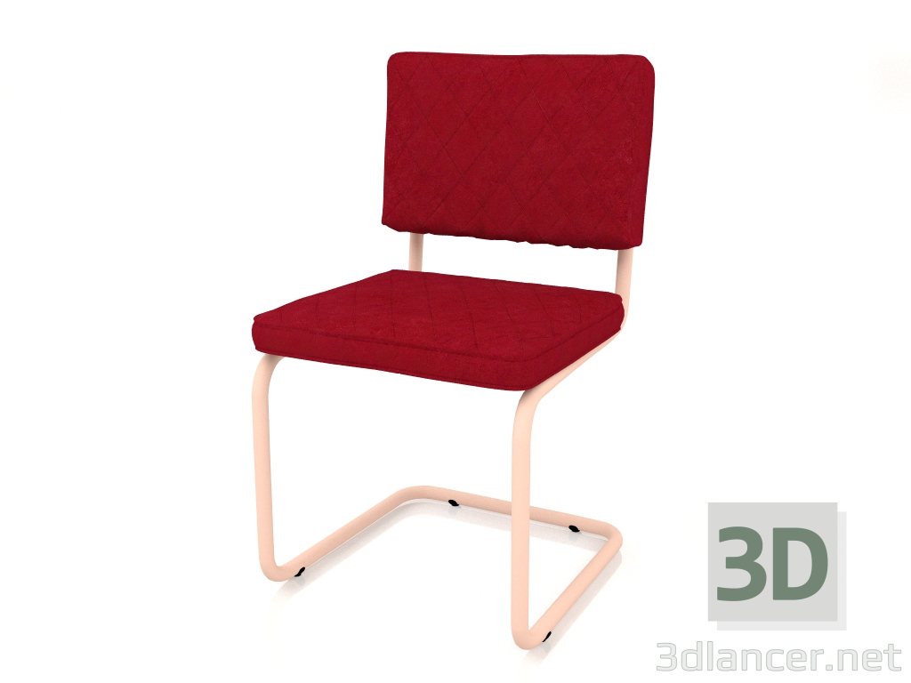 3 डी मॉडल हीरे की कुर्सी (रॉयल रेड) - पूर्वावलोकन