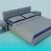 3d модель Ліжко зі столиками – превью