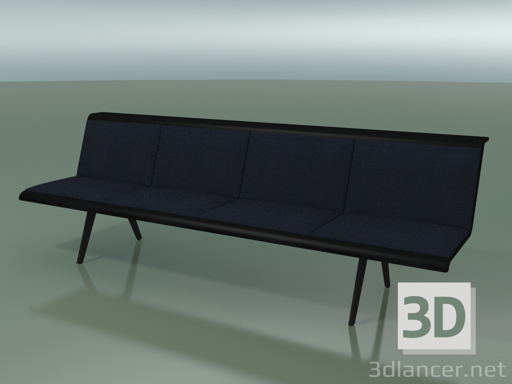 modèle 3D Module central Waiting 4500 (L 240 cm, Noir) - preview