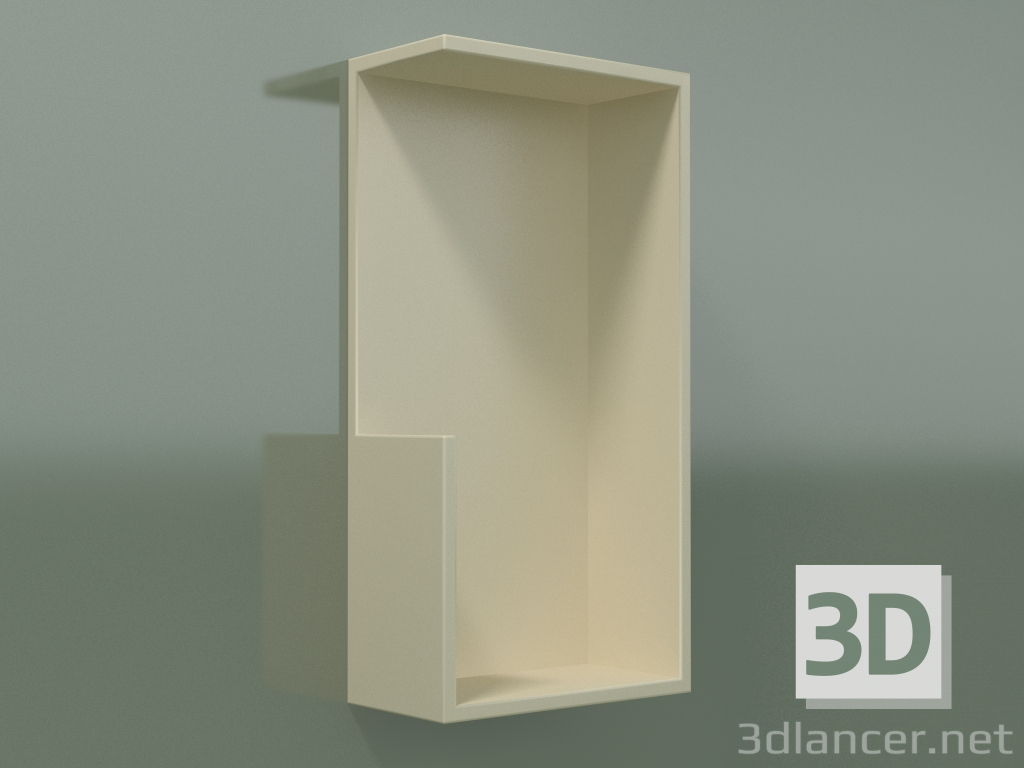 modello 3D Mensola verticale (90U19001, Bone C39, L 24, P 12, H 48 cm) - anteprima