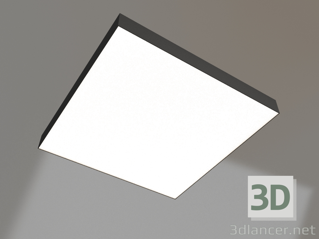 modello 3D Lampada SP-QUADRO-S600x600-60W Day4000 (BK, 120 gradi, 230V) - anteprima