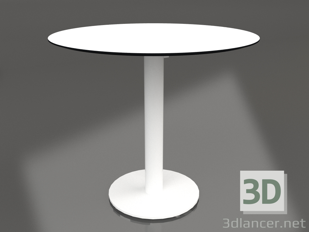 modèle 3D Table à manger sur pied colonne Ø80 (Blanc) - preview