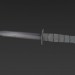 Combate cuchillo Low-Poly 3D modelo Compro - render