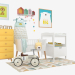 Modelo 3d Um conjunto de mobiliário infantil e acessórios - preview