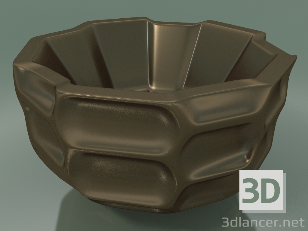 modèle 3D Vase Ciotola Tortoise (Bronze) - preview