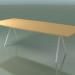 3d model Soap-shaped table 5434 (H 74 - 100x240 cm, legs 150 °, veneered L22 natural oak, V12) - preview