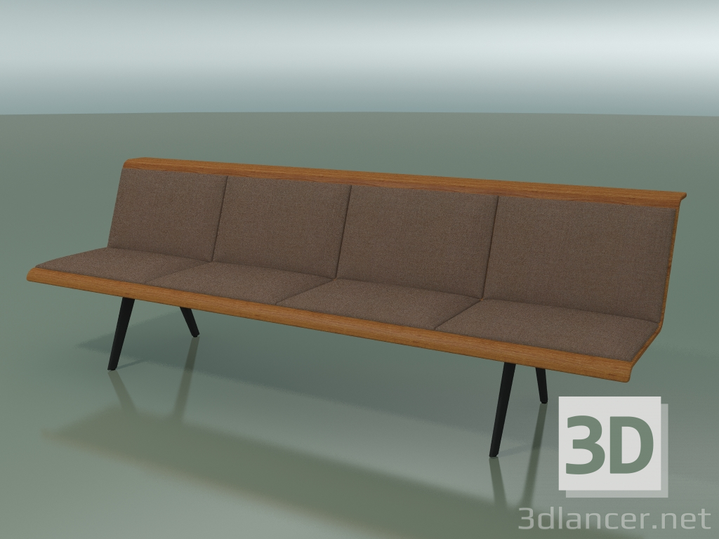 modèle 3D Module central Waiting 4500 (L 240 cm, effet teck) - preview