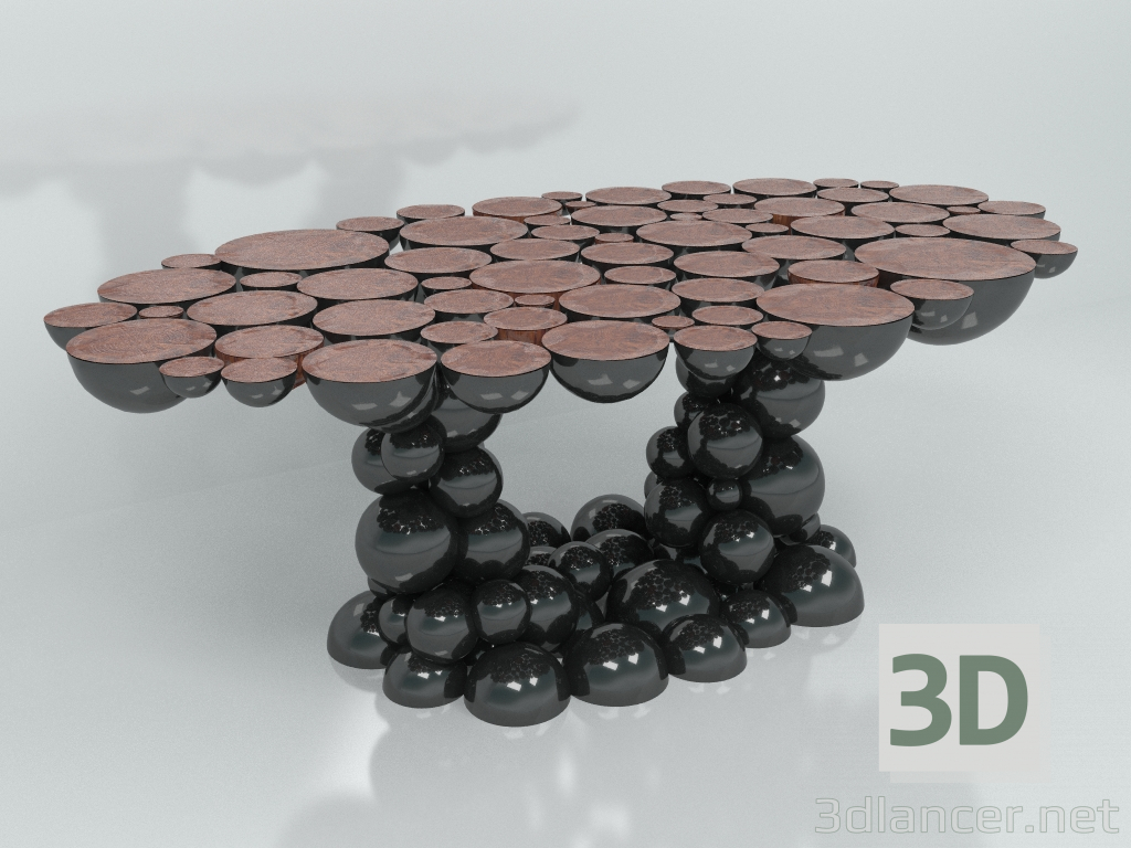 modello 3D Tavolo Newton (nero) - anteprima