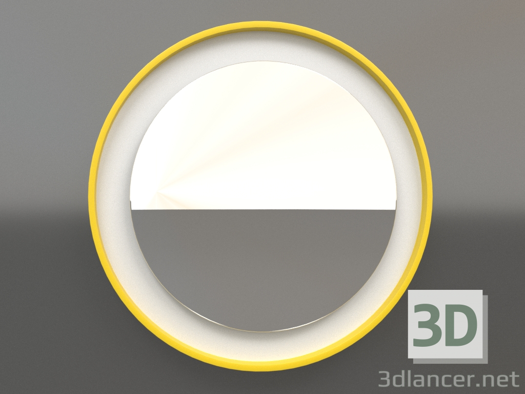modèle 3D Miroir ZL 19 (D=568, blanc, jaune lumineux) - preview