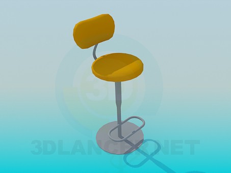 modèle 3D Tabouret de bar - preview